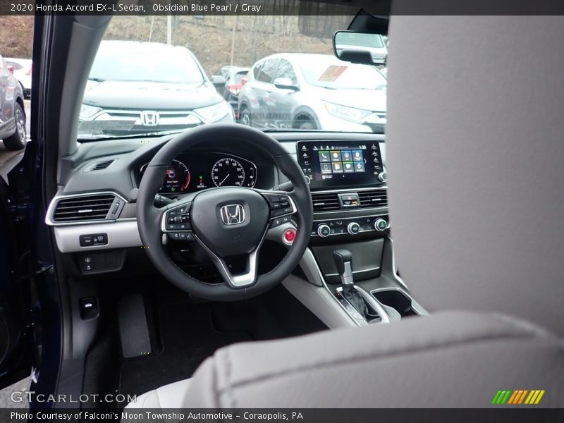 Obsidian Blue Pearl / Gray 2020 Honda Accord EX-L Sedan
