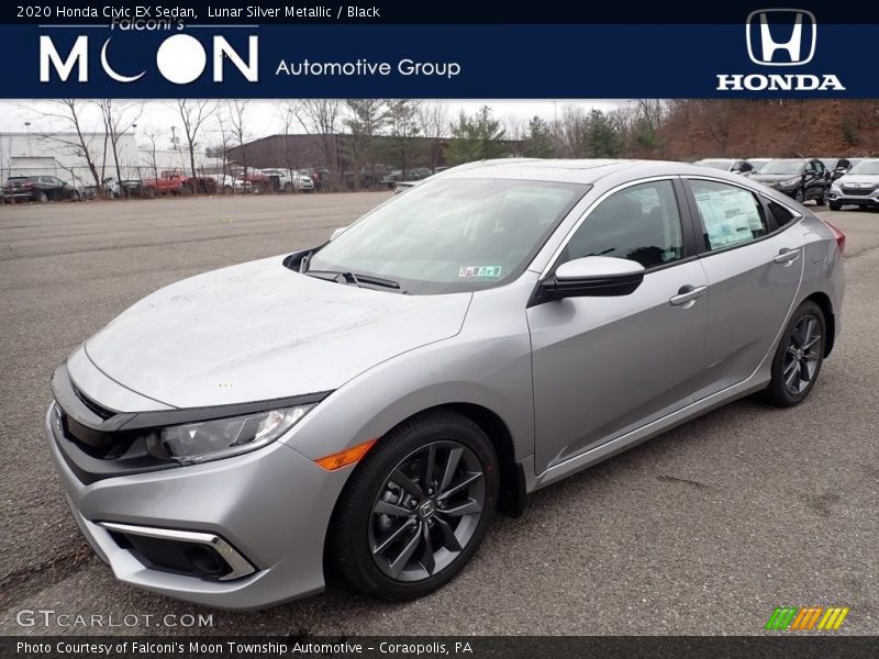 Lunar Silver Metallic / Black 2020 Honda Civic EX Sedan