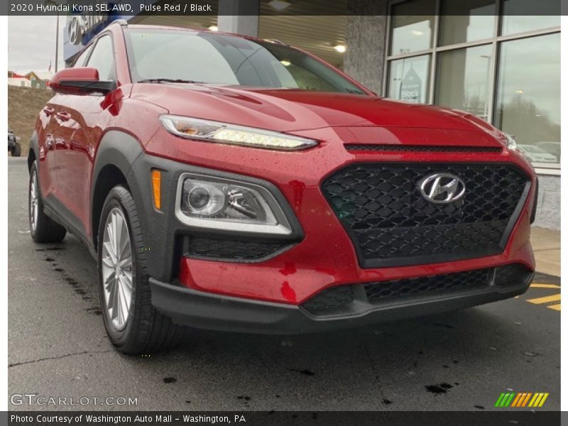 Pulse Red / Black 2020 Hyundai Kona SEL AWD