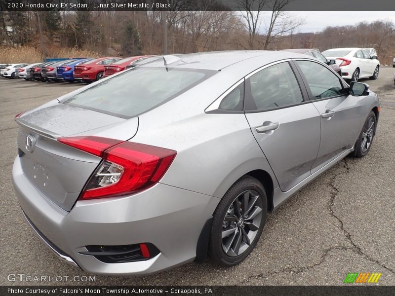 Lunar Silver Metallic / Black 2020 Honda Civic EX Sedan