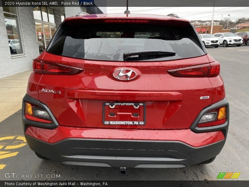 Pulse Red / Black 2020 Hyundai Kona SEL AWD