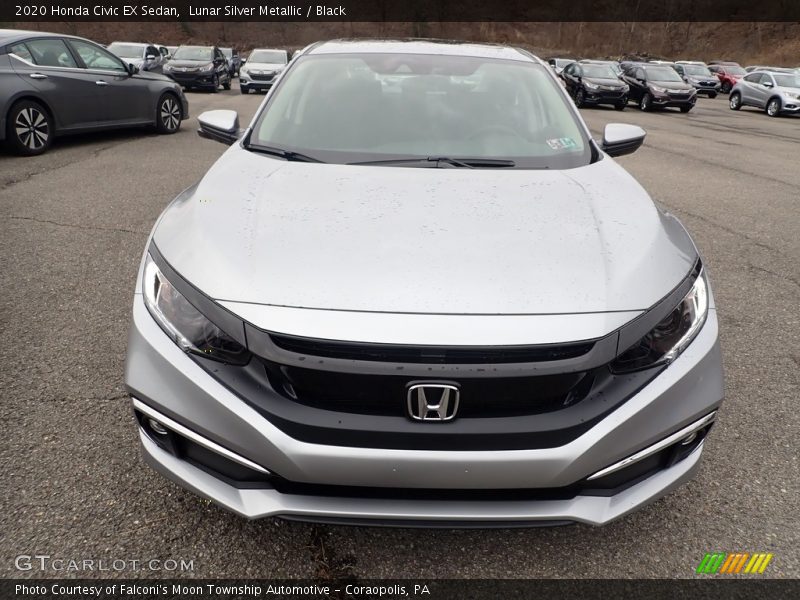 Lunar Silver Metallic / Black 2020 Honda Civic EX Sedan