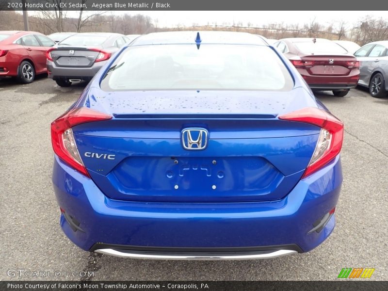 Aegean Blue Metallic / Black 2020 Honda Civic EX Sedan