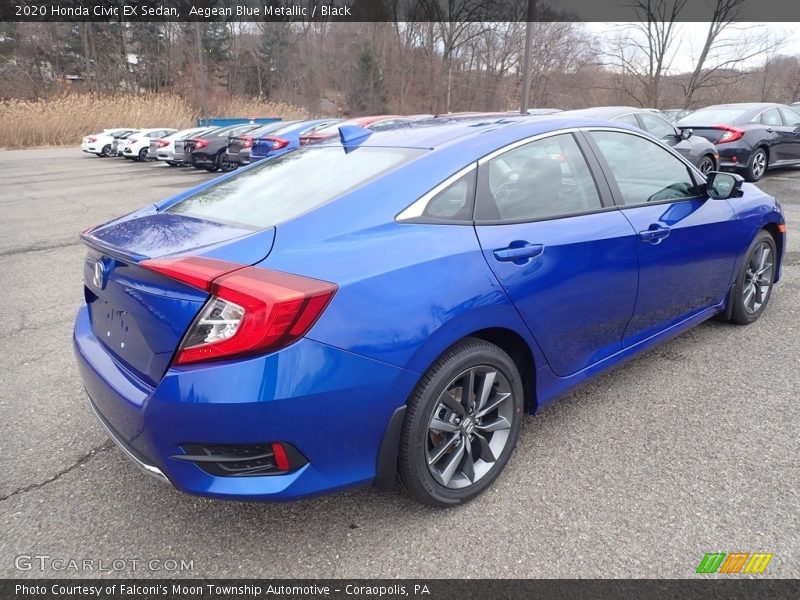 Aegean Blue Metallic / Black 2020 Honda Civic EX Sedan