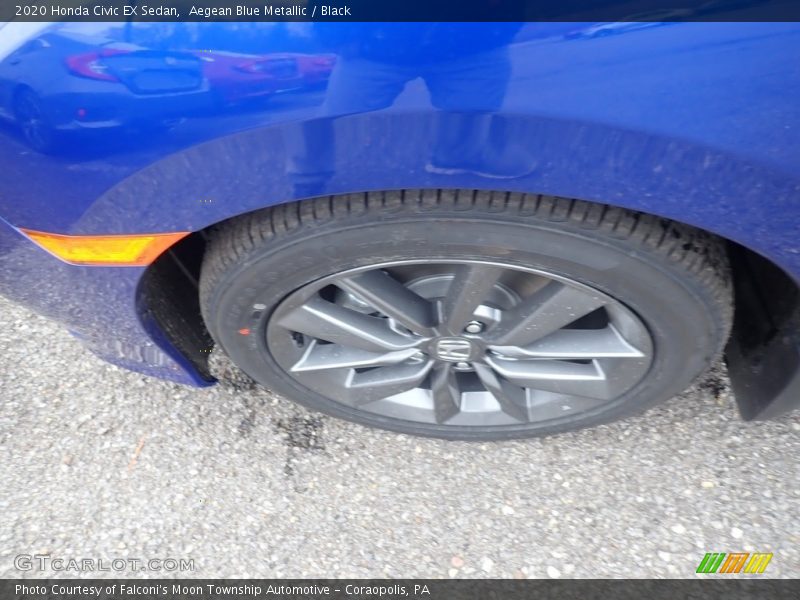 Aegean Blue Metallic / Black 2020 Honda Civic EX Sedan