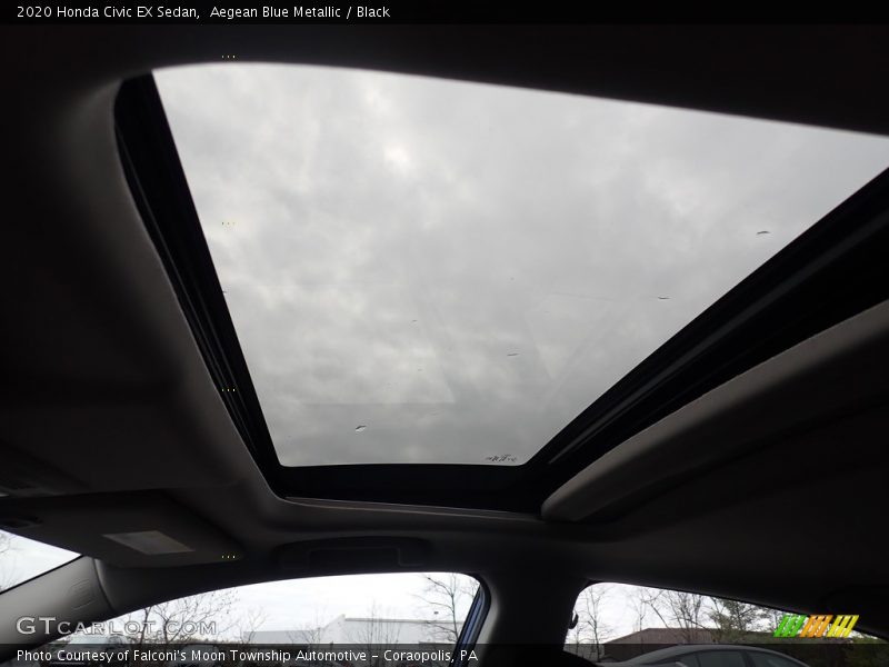 Aegean Blue Metallic / Black 2020 Honda Civic EX Sedan
