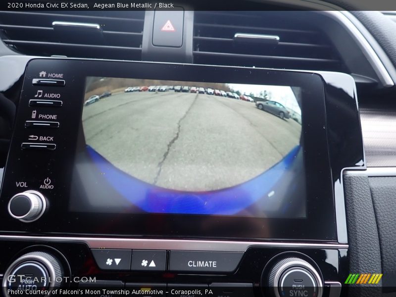 Aegean Blue Metallic / Black 2020 Honda Civic EX Sedan