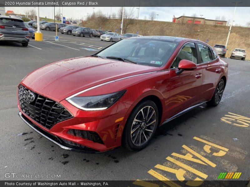 Calypso Red / Black 2020 Hyundai Sonata Limited