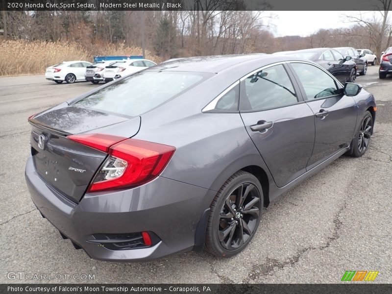 Modern Steel Metallic / Black 2020 Honda Civic Sport Sedan