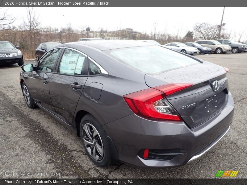 Modern Steel Metallic / Black 2020 Honda Civic LX Sedan