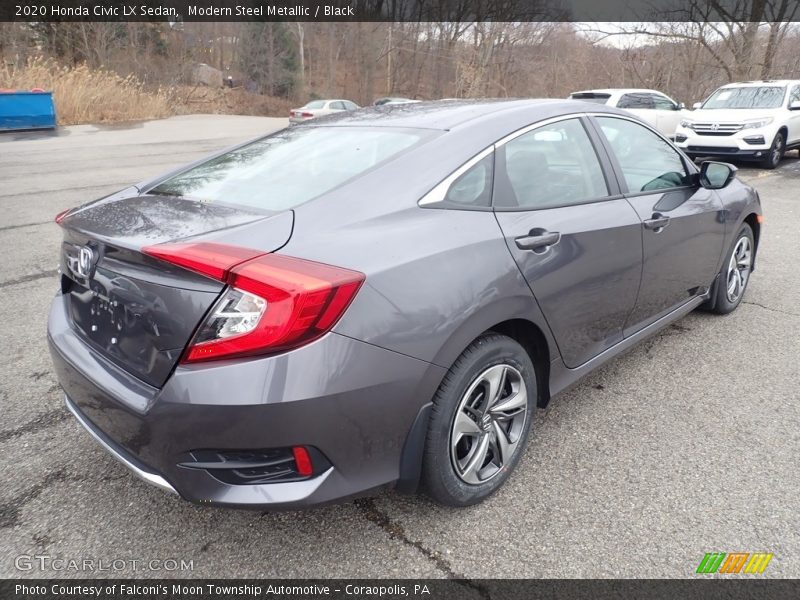 Modern Steel Metallic / Black 2020 Honda Civic LX Sedan