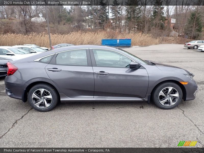 Modern Steel Metallic / Black 2020 Honda Civic LX Sedan
