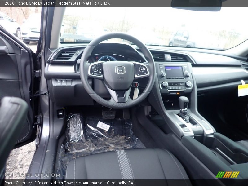Modern Steel Metallic / Black 2020 Honda Civic LX Sedan