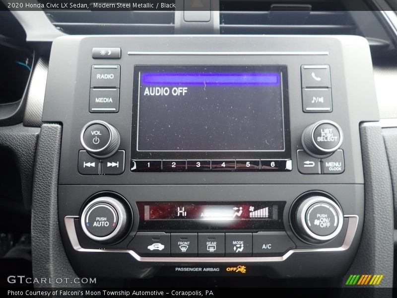 Modern Steel Metallic / Black 2020 Honda Civic LX Sedan