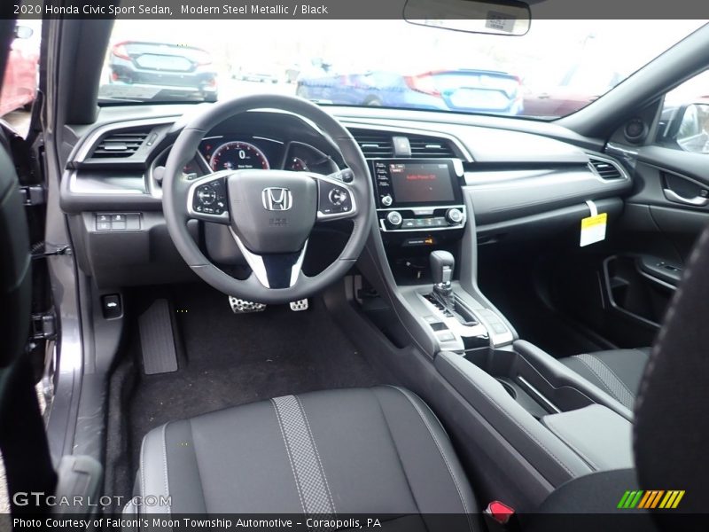 Modern Steel Metallic / Black 2020 Honda Civic Sport Sedan