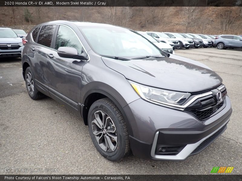 Modern Steel Metallic / Gray 2020 Honda CR-V EX AWD