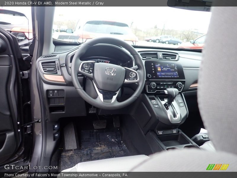 Modern Steel Metallic / Gray 2020 Honda CR-V EX AWD