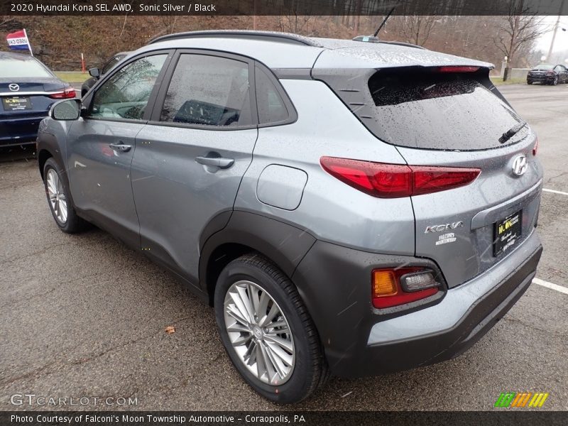 Sonic Silver / Black 2020 Hyundai Kona SEL AWD