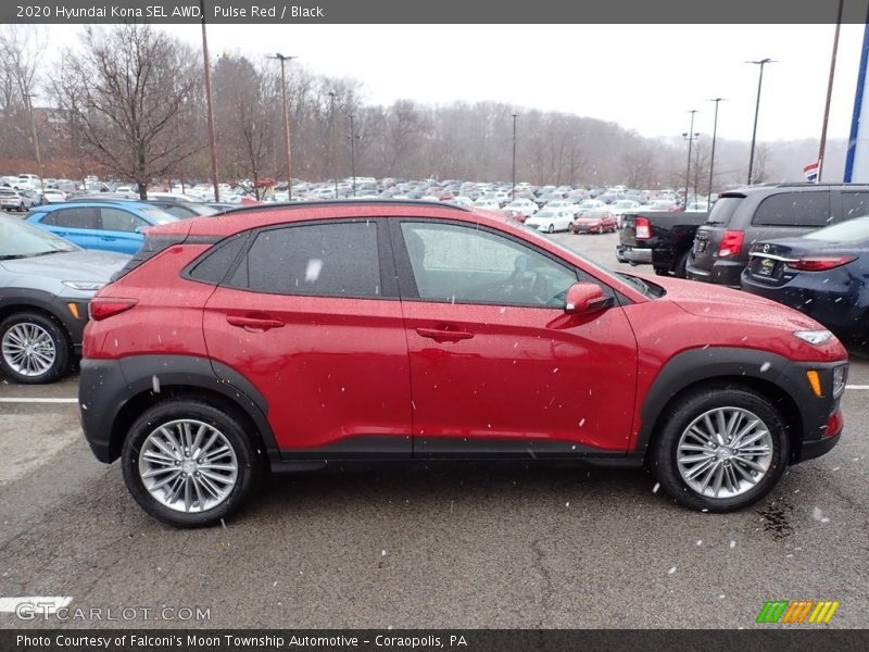 Pulse Red / Black 2020 Hyundai Kona SEL AWD