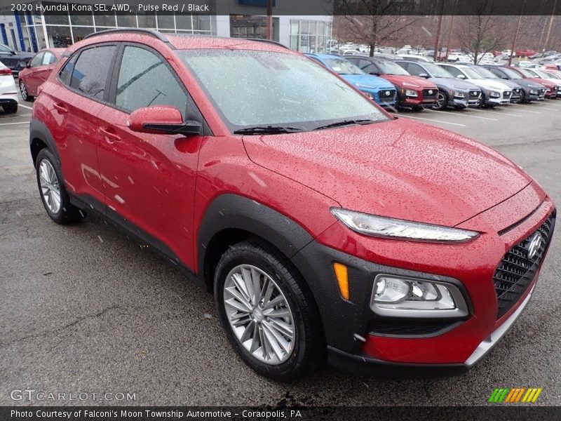 Pulse Red / Black 2020 Hyundai Kona SEL AWD