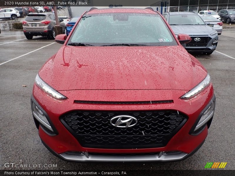 Pulse Red / Black 2020 Hyundai Kona SEL AWD