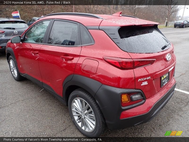 Pulse Red / Black 2020 Hyundai Kona SEL AWD