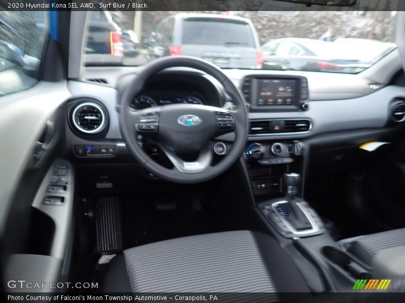 Surf Blue / Black 2020 Hyundai Kona SEL AWD