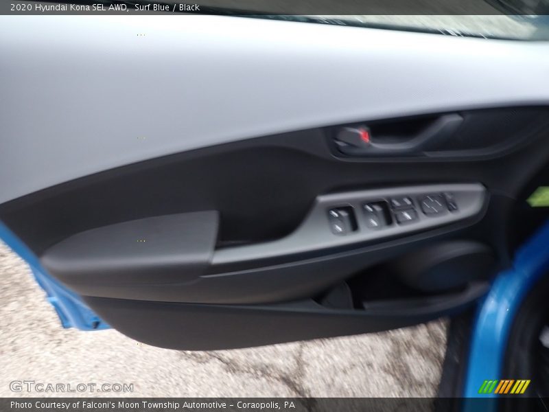 Surf Blue / Black 2020 Hyundai Kona SEL AWD