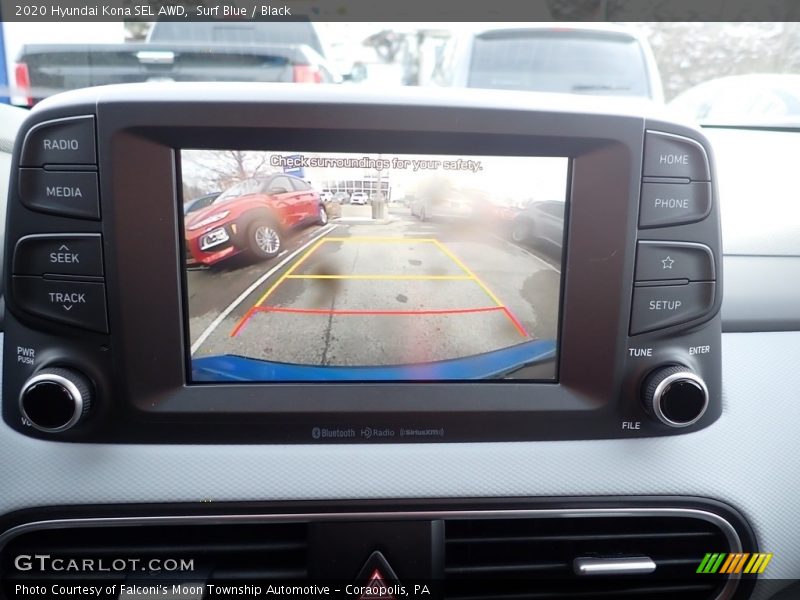 Surf Blue / Black 2020 Hyundai Kona SEL AWD