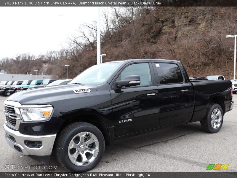 Diamond Black Crystal Pearl / Black/Diesel Gray 2020 Ram 1500 Big Horn Crew Cab 4x4