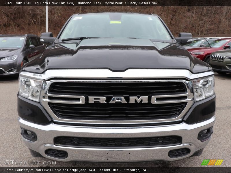 Diamond Black Crystal Pearl / Black/Diesel Gray 2020 Ram 1500 Big Horn Crew Cab 4x4