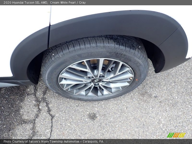 Cream White Pearl / Gray 2020 Hyundai Tucson SEL AWD