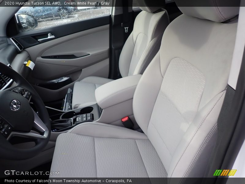 Cream White Pearl / Gray 2020 Hyundai Tucson SEL AWD