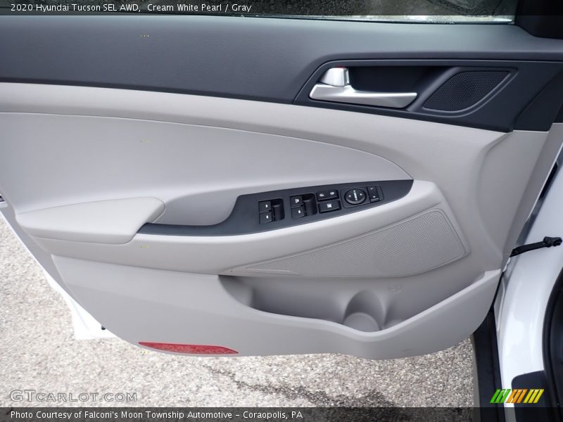 Cream White Pearl / Gray 2020 Hyundai Tucson SEL AWD