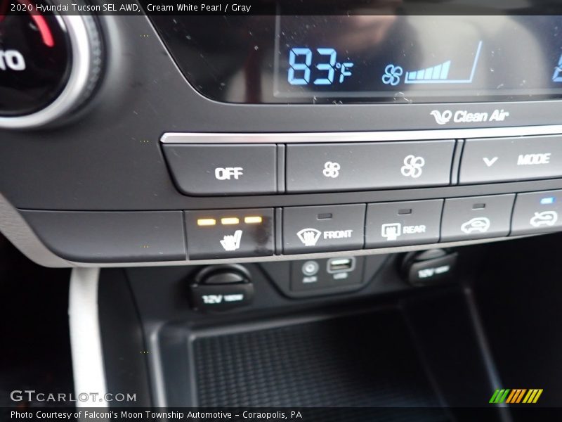 Cream White Pearl / Gray 2020 Hyundai Tucson SEL AWD