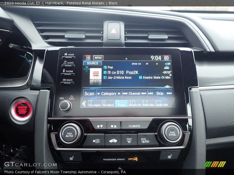 Polished Metal Metallic / Black 2020 Honda Civic EX-L Hatchback
