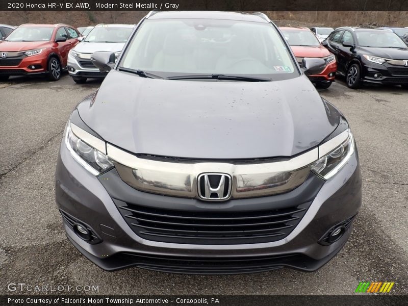 Modern Steel Metallic / Gray 2020 Honda HR-V EX AWD