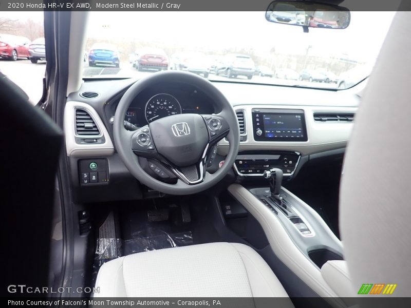 Modern Steel Metallic / Gray 2020 Honda HR-V EX AWD