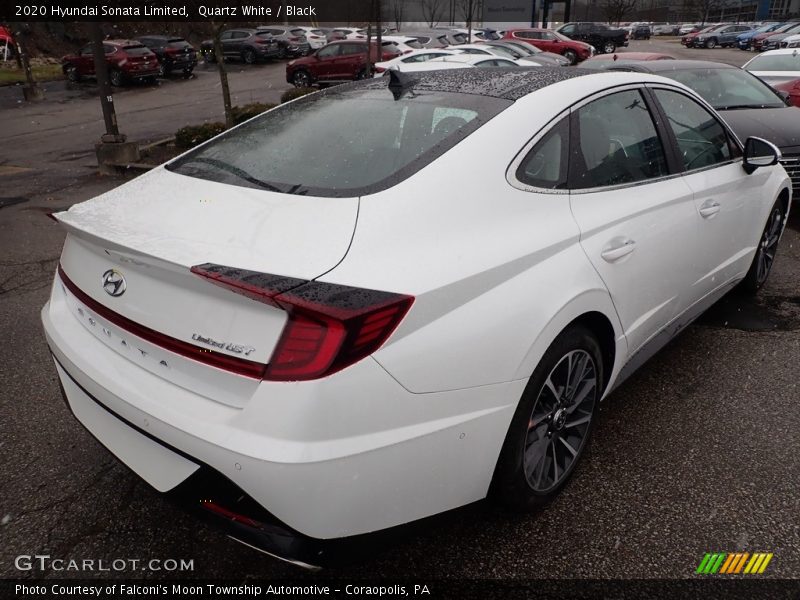 Quartz White / Black 2020 Hyundai Sonata Limited