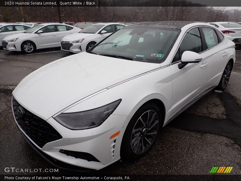 Quartz White / Black 2020 Hyundai Sonata Limited