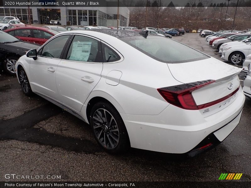 Quartz White / Black 2020 Hyundai Sonata Limited