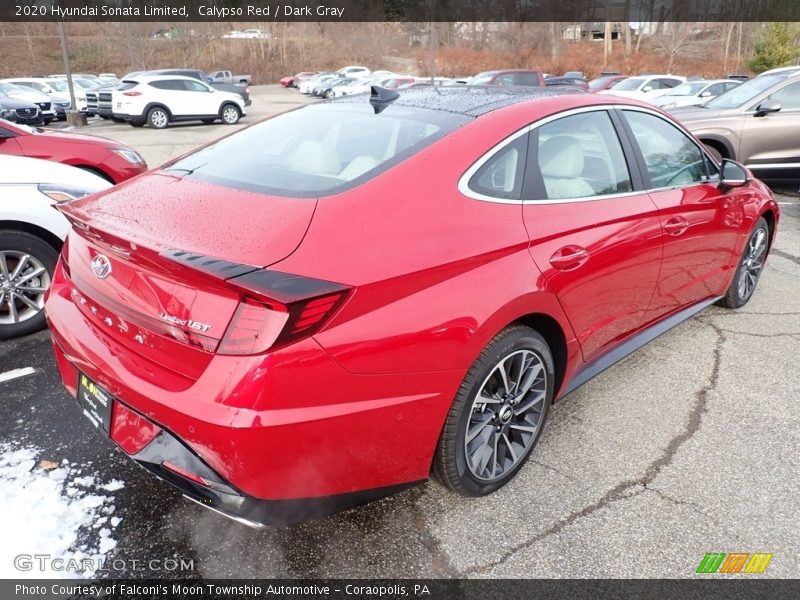 Calypso Red / Dark Gray 2020 Hyundai Sonata Limited