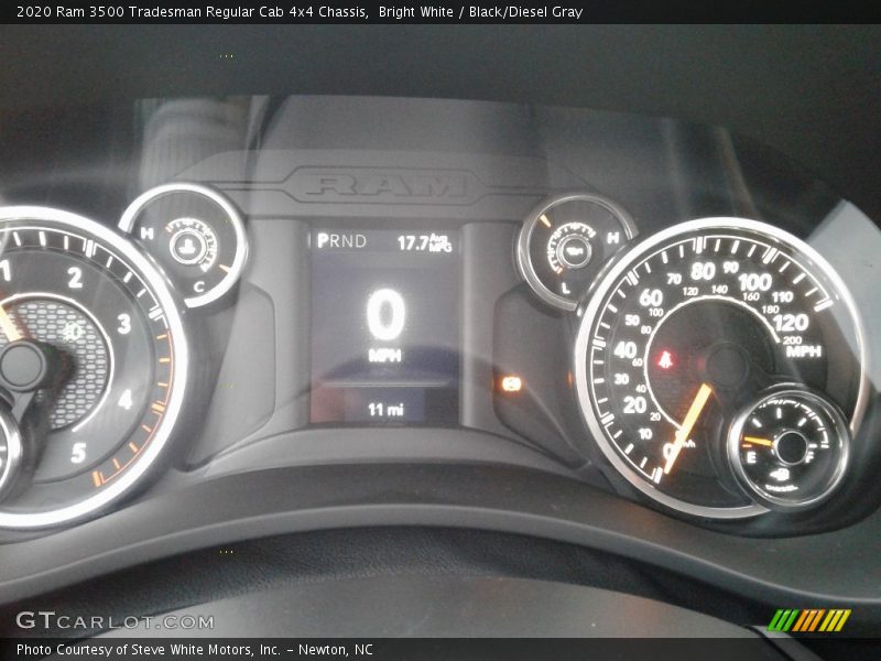 Bright White / Black/Diesel Gray 2020 Ram 3500 Tradesman Regular Cab 4x4 Chassis