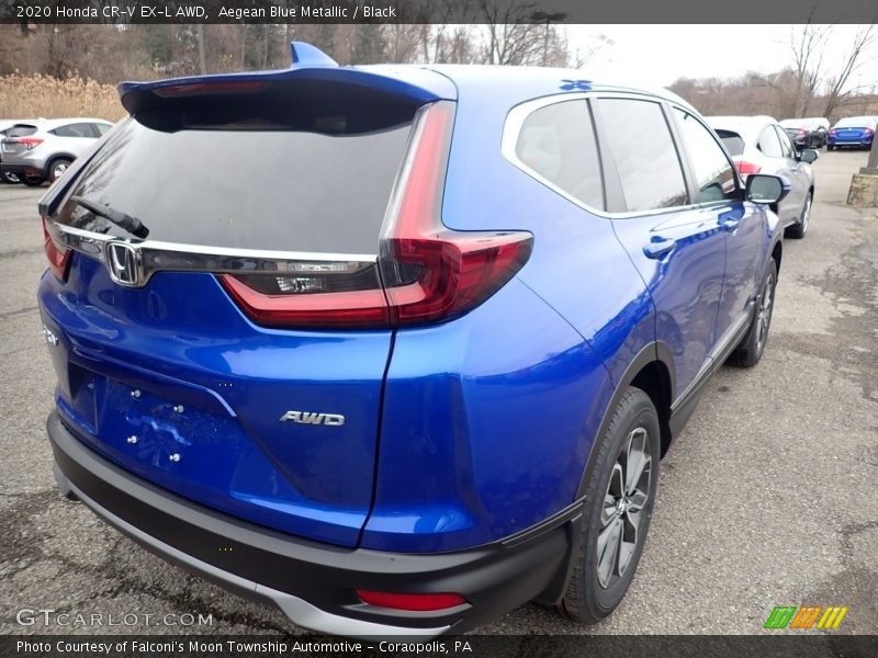 Aegean Blue Metallic / Black 2020 Honda CR-V EX-L AWD