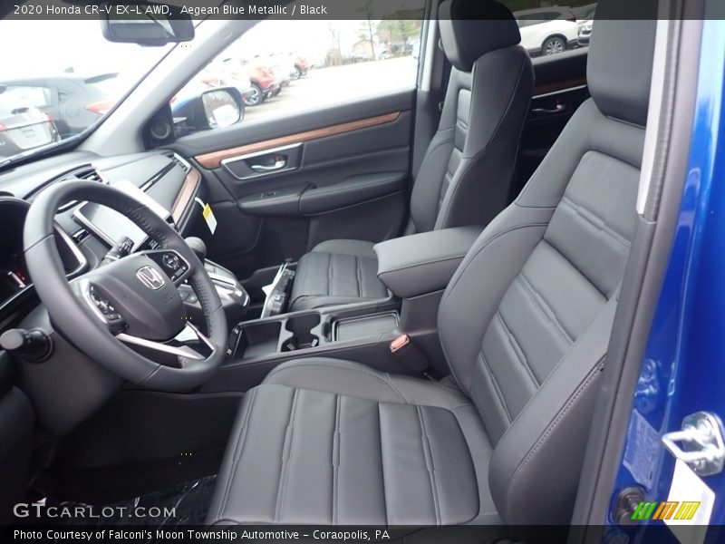 Aegean Blue Metallic / Black 2020 Honda CR-V EX-L AWD
