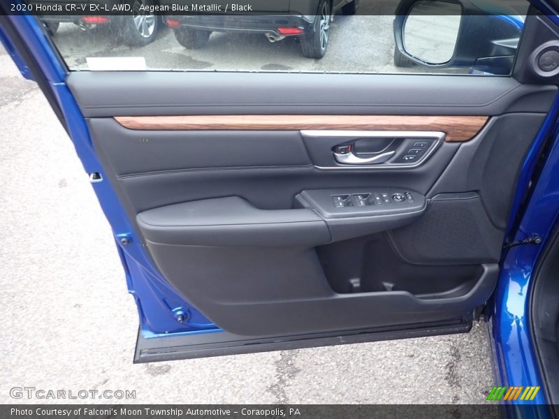 Aegean Blue Metallic / Black 2020 Honda CR-V EX-L AWD