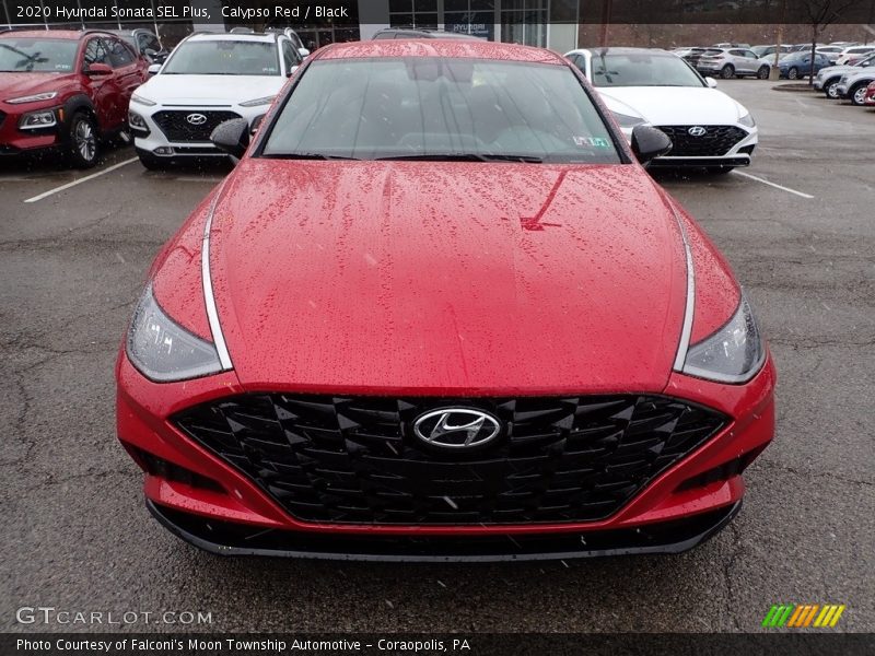 Calypso Red / Black 2020 Hyundai Sonata SEL Plus