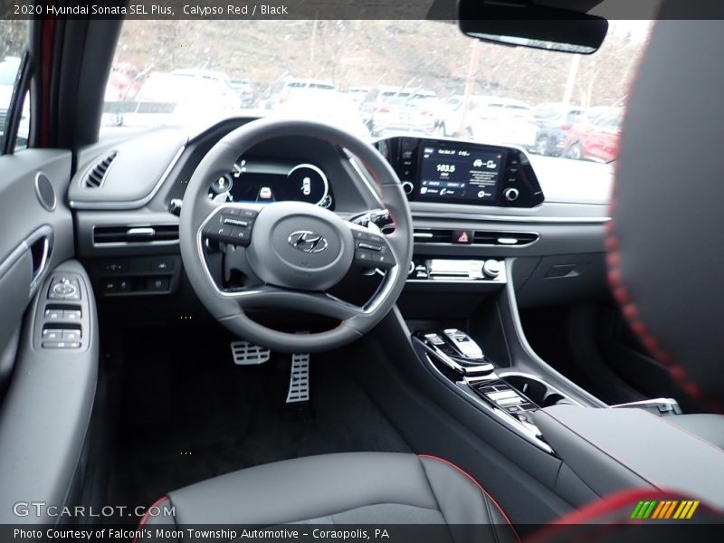 Calypso Red / Black 2020 Hyundai Sonata SEL Plus
