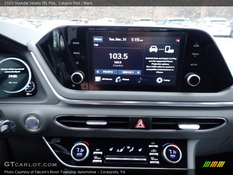 Calypso Red / Black 2020 Hyundai Sonata SEL Plus