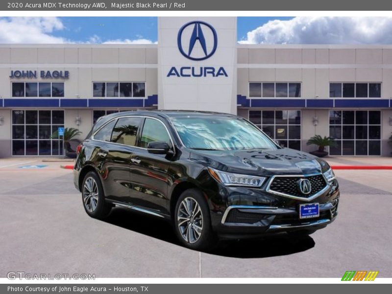Majestic Black Pearl / Red 2020 Acura MDX Technology AWD